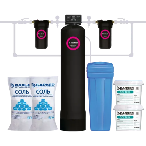 Комплект коттеджной системы Barrier Ace SOFT 1,2 с защитой от конденсата (умягчение воды)