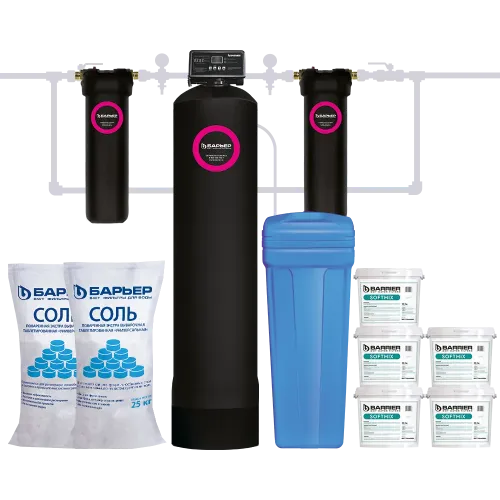 Комплект коттеджной системы Barrier Ace SOFT 1,8 с защитой от конденсата (умягчение воды)