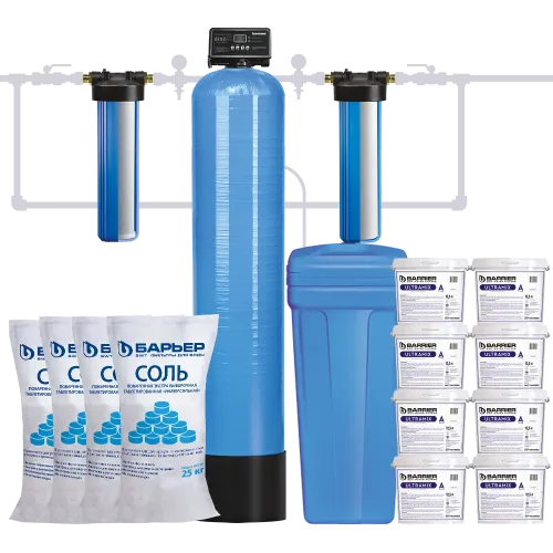 Комплект коттеджной системы Barrier Ace ULTRA А 3,0 (обезжелезивание и умягчение воды)