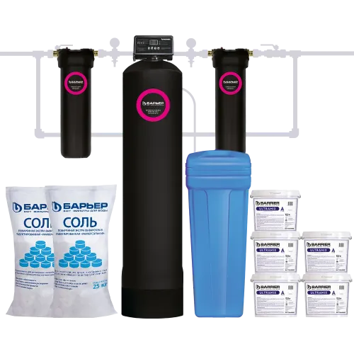 Комплект коттеджной системы Barrier Ace ULTRA А 1,8 с защитой от конденсата (обезжелезивание и умягчение воды)