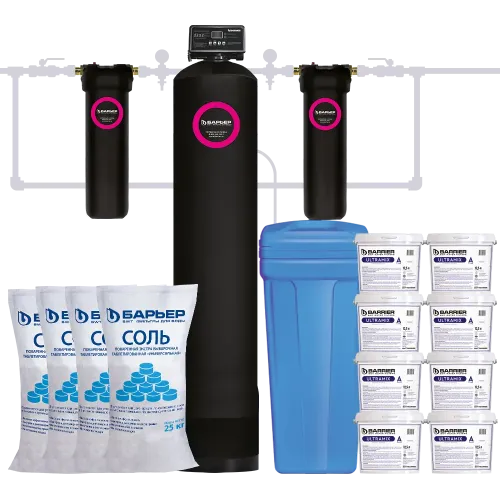 Комплект коттеджной системы Barrier Ace ULTRA А 3,0 с защитой от конденсата (обезжелезивание и умягчение воды)