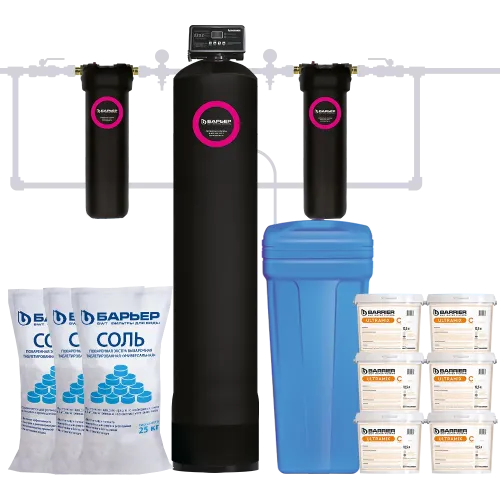 Комплект коттеджной системы Barrier Ace ULTRA С 2,4 с защитой от конденсата (обезжелезивание и умягчение воды)