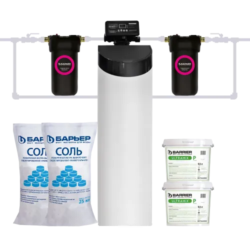Комплект коттеджной системы Barrier Ace ULTRA HP 1,0 с защитой от конденсата (обезжелезивание и умягчение воды)