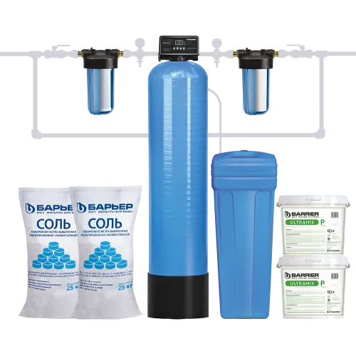 Комплект коттеджной системы Barrier Ace ULTRA Р 1,2 (обезжелезивание и умягчение воды)