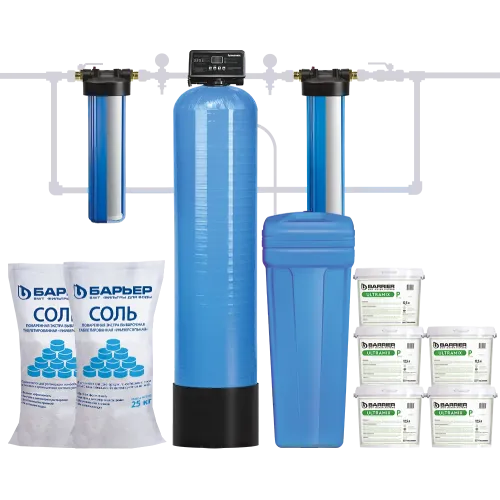 Комплект коттеджной системы Barrier Ace ULTRA P 1,8 (обезжелезивание и умягчение воды)