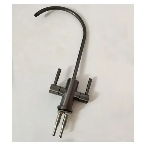 Кран для чистой воды двухходовой (цвет - темно серый)